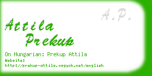 attila prekup business card